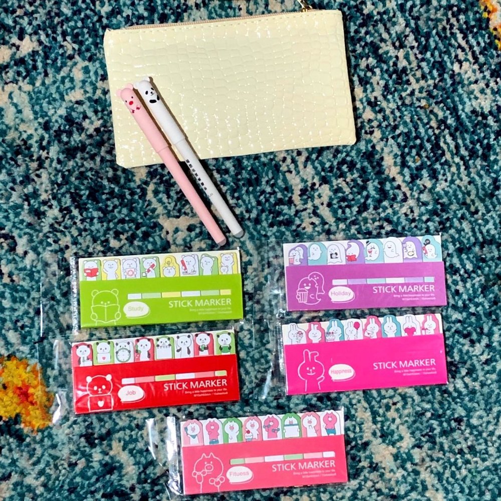 Kawaii Stick Marker Page Tab Bundle